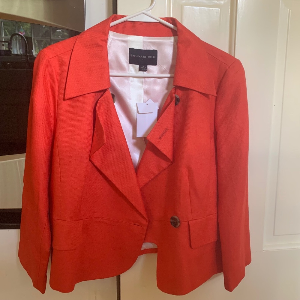 Banana Republic orange blazer M